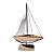 Enfeite Veleiro em Madeira e Metal 56x37x14 cm - Imagem 4