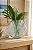 Vaso Concha Azul em Vidro 20x23x11 cm - Imagem 1
