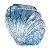 Vaso Concha Azul em Vidro 20x23x11 cm - Imagem 3