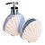Kit de Banheiro 2 Peças Náutico Branco Conchas em Cerâmica - Imagem 5