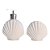 Kit de Banheiro 2 Peças Náutico Branco Conchas em Cerâmica - Imagem 2