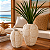 Vaso Decorativo Conchas Grande Bege em Cerâmica 23x15x15 Decoração Náutica Praia - Imagem 1