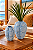 Vaso Decorativo Conchas Grande Azul Claro em Cerâmica 23x15x15 Decoração Náutica Praia - Imagem 1