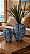 Vaso Decorativo Conchas Médio Azul Marinho em Cerâmica 20x15x15 Decoração Náutica Praia - Imagem 1