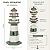 Farol Decorativo Verde e Branco em Madeira 27x11x11 - Imagem 2