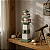 Farol Decorativo Verde e Branco em Madeira 27x11x11 - Imagem 1