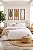 Kit 3 Quadros com Linho Folhas de Bananeira Verde, Marrom e Branco 100x35cm - Imagem 1