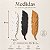 Kit 3 Folhas Preto, Branco e Marrom 81x18x2cm em Madeira - Imagem 2