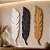 Kit 3 Folhas Preto, Branco e Marrom 81x18x2cm em Madeira - Imagem 1