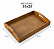 Bandeja Marrom em Madeira 35x25 cm - Imagem 3