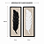 Kit 2 Quadros com Linho Folhas Preto e Branco 100x35cm - Imagem 3