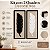 Kit 2 Quadros com Linho Folhas Preto e Branco 100x35cm - Imagem 3