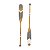 Kit 2 Remos Cinza e Branco 130 cm Decoração Náutica Praia - Imagem 2