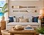 Kit 2 Remos Bege e Branco Listrado 130 cm Decoração Náutica Praia - Imagem 1