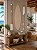 Decoração Praia Kit 1 Prancha + 2 Remos Bege de 130cm em Madeira - Imagem 1