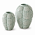 Kit 2 Vasos Decorativos Verde Claro Conchas em Cerâmica - Imagem 2