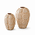 Kit 2 Vasos Decorativos Bege Conchas em Cerâmica - Imagem 2