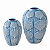 Kit 2 Vasos Decorativos Azul Claro Conchas em Cerâmica - Imagem 2