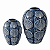 Kit 2 Vasos Decorativos Azul Escuro Conchas em Cerâmica - Imagem 2