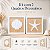Kit 2 Quadros Náuticos Estrela e Concha Brancos em Madeira 25x25x3 cm - Imagem 2
