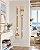 Kit 2 Remos Flecha Bege e Branco 100 cm Decoração Náutica Praia - Imagem 1