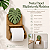 Porta Papel Higiênico Marrom Folha Verde em Madeira Suporte Papel Higiênico - Imagem 2