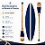 Decoração Praia Kit 1 Prancha + 2 Remos Azul Marinho Listra Branca de 130cm em Madeira - Imagem 2