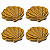 Kit 4 Porta Copos Decorativos Náuticos Conchas Marrom em Madeira - Imagem 3