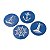 Kit 4 Porta Copos Náuticos Azuis Redondos Farol 9x9 cm - Imagem 2