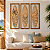 Kit 3 Quadros com Linho Pranchas Marrom e Preto 100x35cm - Imagem 1