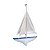 Enfeite Veleiro Azul e Branco 42 cm Decoração Náutica de Parede - Imagem 4