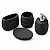 Kit de Banheiro de Cerâmica 4 Peças Ondas Preto Porta Sabonete Líquido /Saboneteira/Porta Escova/Porta algodão - Imagem 5