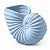 Vaso Decorativo Nautilus Azul Claro em Cerâmica - Imagem 2