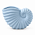 Vaso Decorativo Nautilus Azul Claro em Cerâmica - Imagem 3