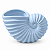 Vaso Decorativo Nautilus Azul Claro em Cerâmica - Imagem 4
