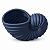 Vaso Decorativo Nautilus Azul Marinho em Cerâmica - Imagem 5