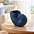 Vaso Decorativo Nautilus Azul Marinho em Cerâmica - Imagem 1