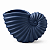 Vaso Decorativo Nautilus Azul Marinho em Cerâmica - Imagem 3