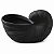 Vaso Decorativo Concha Preto em Cerâmica 18x29x15 cm - Imagem 4