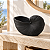 Vaso Decorativo Concha Preto em Cerâmica 18x29x15 cm - Imagem 1