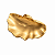 Porta Objetos Decorativo Concha Dourado em Cerâmica 10x24x19 cm - Imagem 3