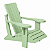 Enfeite Cadeira de Praia Verde Claro em Madeira 24x27x19 cm - Imagem 2