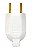 Plug Pino Tomada Macho Branco 2 Pino 10a Padrão Antigo Novo - Imagem 1