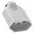 Plug Pino Tomada Femea Branco 2 Pino 10a Padrão Antigo - Imagem 1