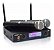 Par De Microfone Sem Fio Uhf Duplo Multi Frequências - Imagem 2