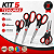 Kit 5 Tesoura Lamina De Aço Inoxidável Resistente Universal - Imagem 2
