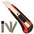 Kit Estilete Metal Retratil Profissional Com 4 Lâminas - Imagem 1