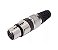 Conector Plug Xlr Femea 3 Pinos Microfone Dmx Niquelado - Imagem 1