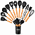 Kit 12 Utensílios De Cozinha Em Silicone E Cabo De Madeira - Imagem 1