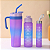 Kit 3 Garrafas Academia Esportiva Squeeze Coloridas 1200ml - Imagem 6